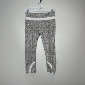 Lululemon Run Inspire Crop Gray Camo Speckled Size 6